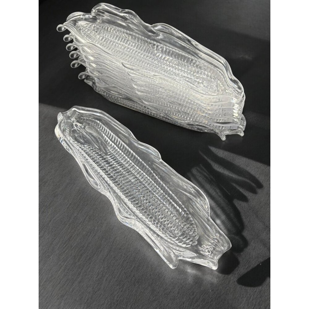 Set of 8 Corn Tray, Holder, Dish Plastic 10"